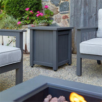 Afuera Living Modern Metal/Plastic Propane Tank Cover in Gray