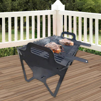 CarpNettore Barbecue Grill Camping Charcoal Grill Lightweight Ventilation Grilling Barbecue Rack for Household Backyard Picnics Farmhouse