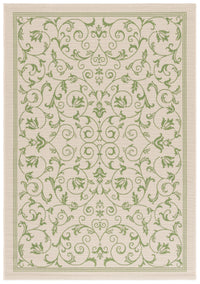 Safavieh Courtyard Nanda Botanical Indoor/Outdoor Area Rug, Natural/Olive, 5'3
