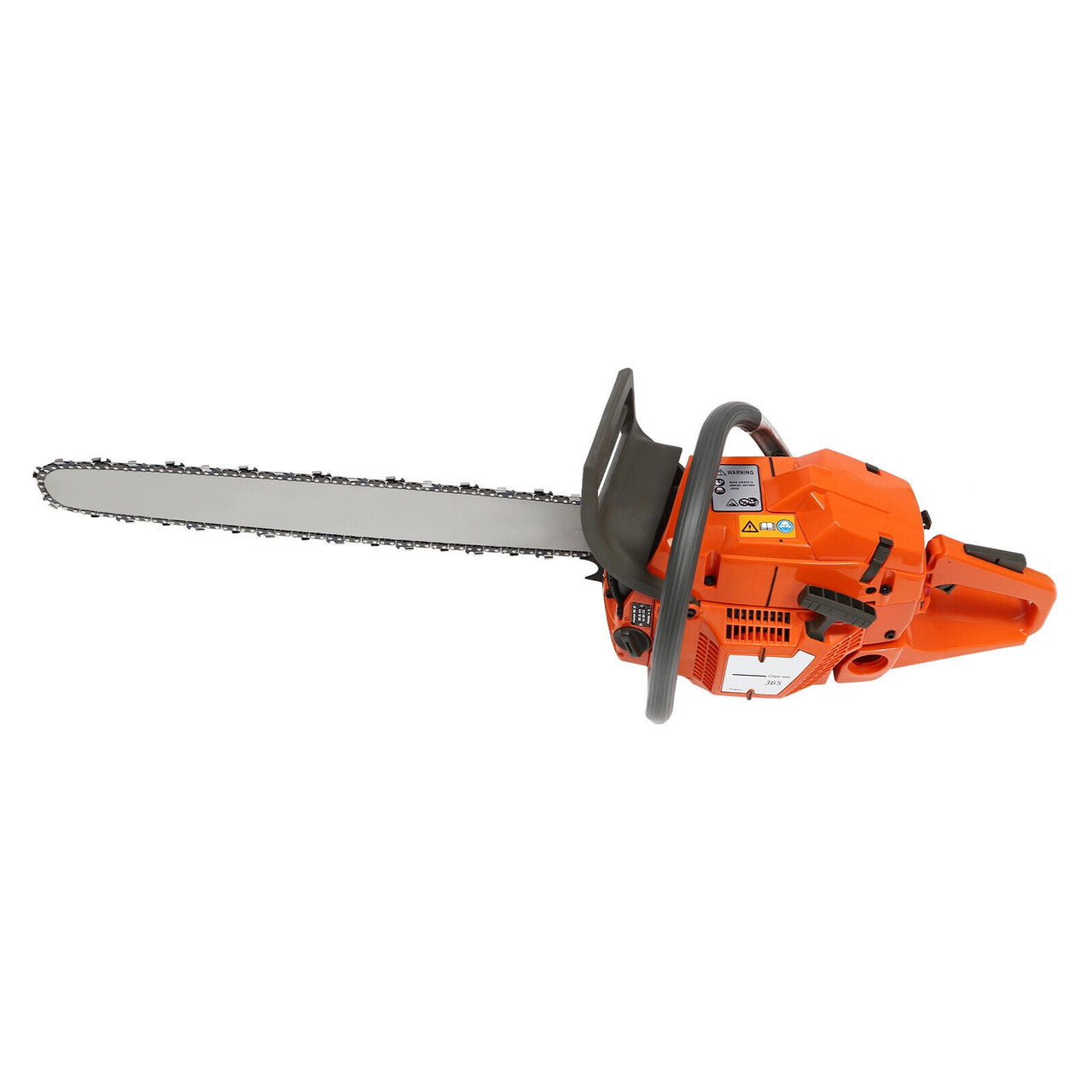 Orange Gas Chainsaw with 24 inch Guide Bar,2-Cycle 65cc Gasoline Power Chain Saws 3.4KW 40.94*10.62*12.99in for Forest Harvesting, Cutting Wood