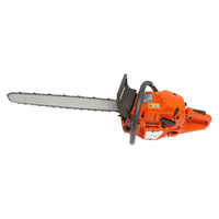 Orange Gas Chainsaw with 24 inch Guide Bar,2-Cycle 65cc Gasoline Power Chain Saws 3.4KW 40.94*10.62*12.99in for Forest Harvesting, Cutting Wood