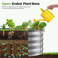 GVDV Galvanized Raised Garden Bed Outdoor, 4x2x1ft Backyard Oval Metal Planter Box with Easy Assembly, for Gardening Vegetables, Fruits, Flowers - Dark Gray