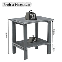 OTSUN Adirondack Outdoor Side Table, 16