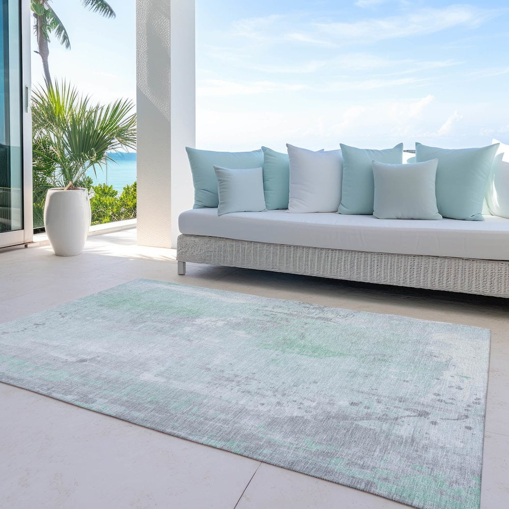 Dalyn Rugs Machine Washable Indoor/Outdoor Chantille Mint 10' x 14' Rug