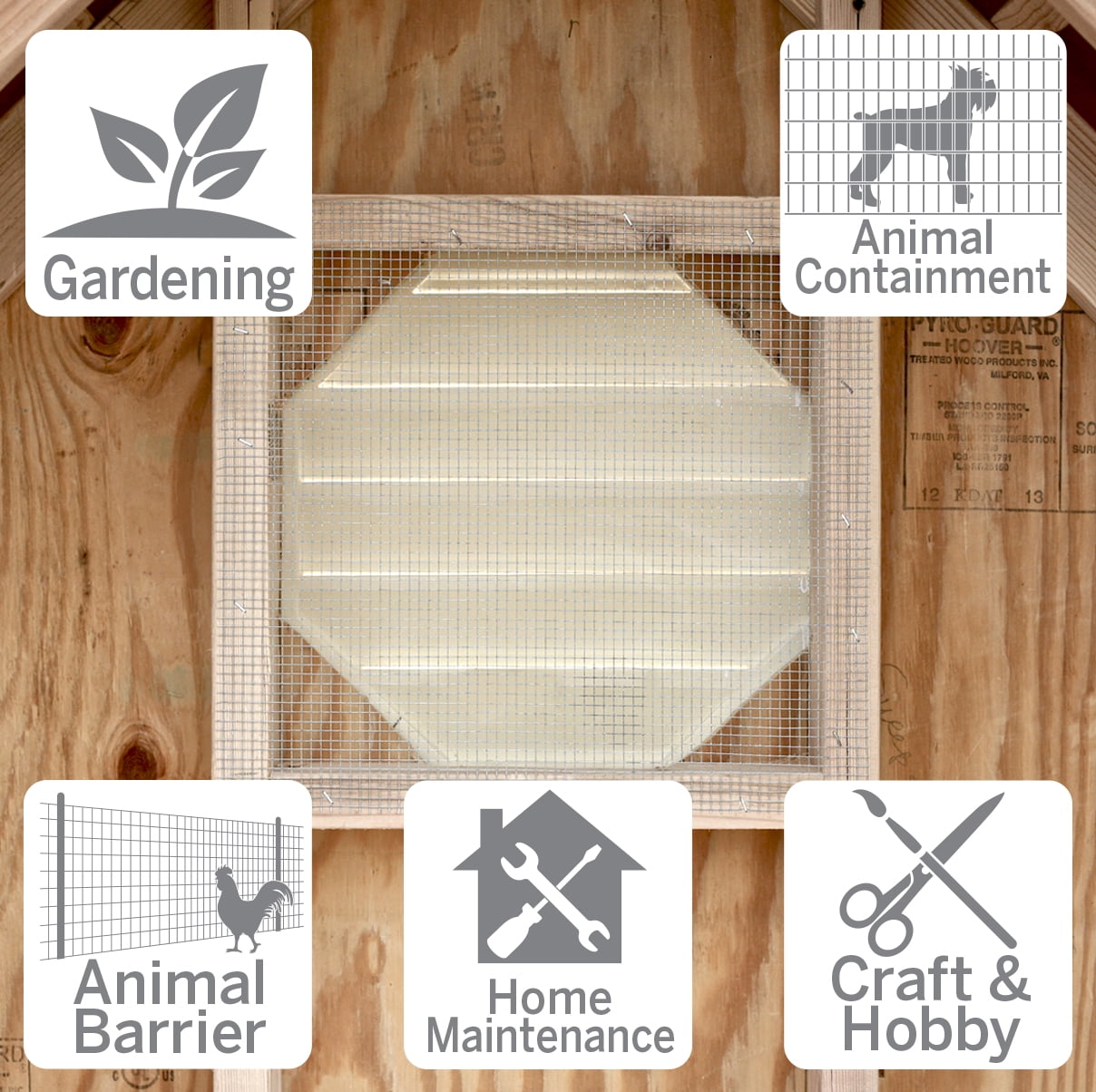 Garden Craft 24 in. H x 5 ft. L Gray Steel Hardware Cloth with 1/4 in. Openings, Wire Mesh Fence