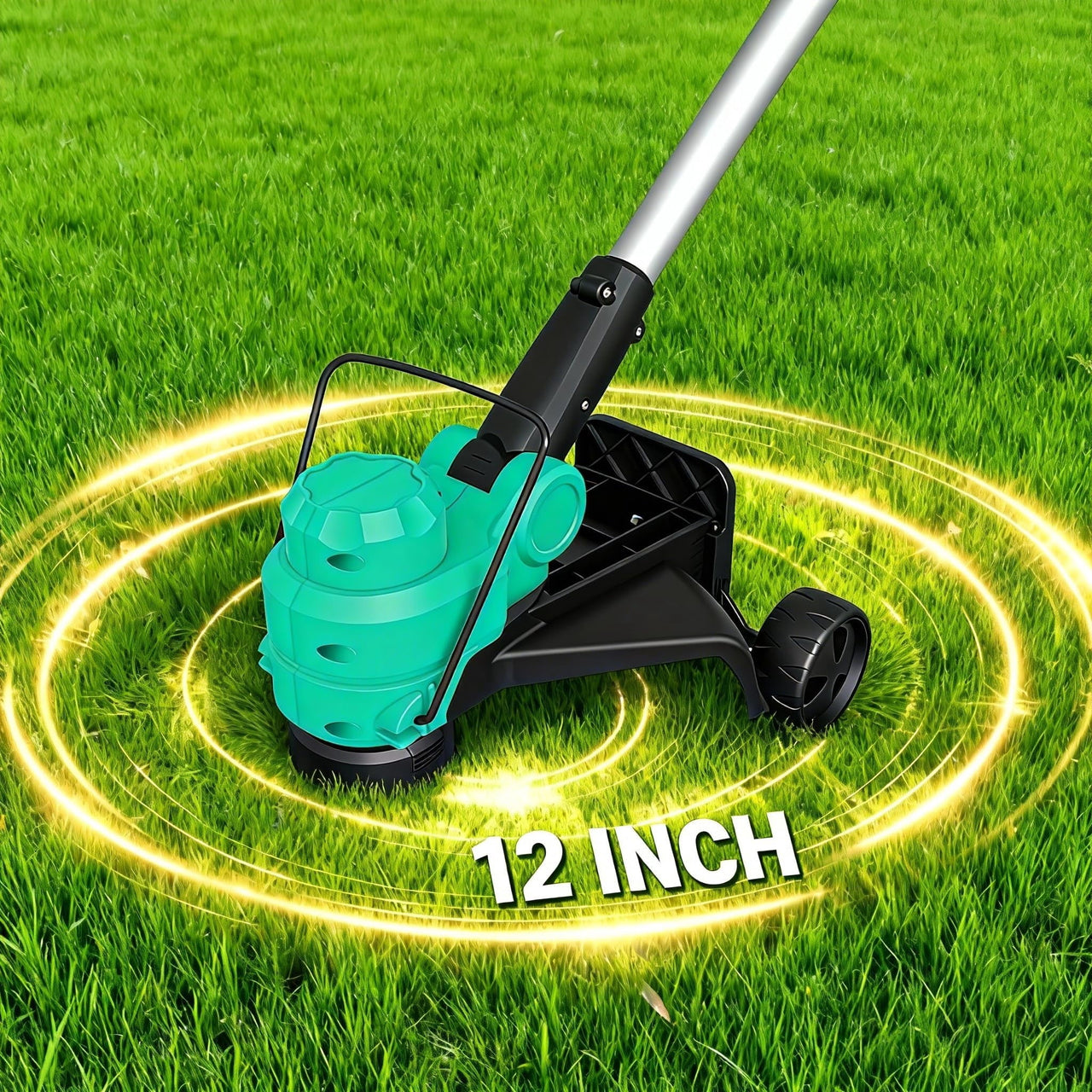 OUTGOODS PP+ Metal 20V Cordless Grass Trimmer, Dual 2.0Ah Lithium Batteries, Fast Charger Included, 12 Inch Cutting Head, 8 Grass Cutting Lines