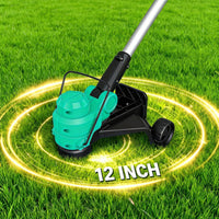 OUTGOODS PP+ Metal 20V Cordless Grass Trimmer, Dual 2.0Ah Lithium Batteries, Fast Charger Included, 12 Inch Cutting Head, 8 Grass Cutting Lines