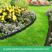 Loaddvni Garden Landscape Edging Kit, 40-Foot Long, 2-Inch Tall with 80 Anchoring Spikes, No Dig Lawn Border Design for Garden Flower Beds Lawn Yard Paver Pathway (Black)