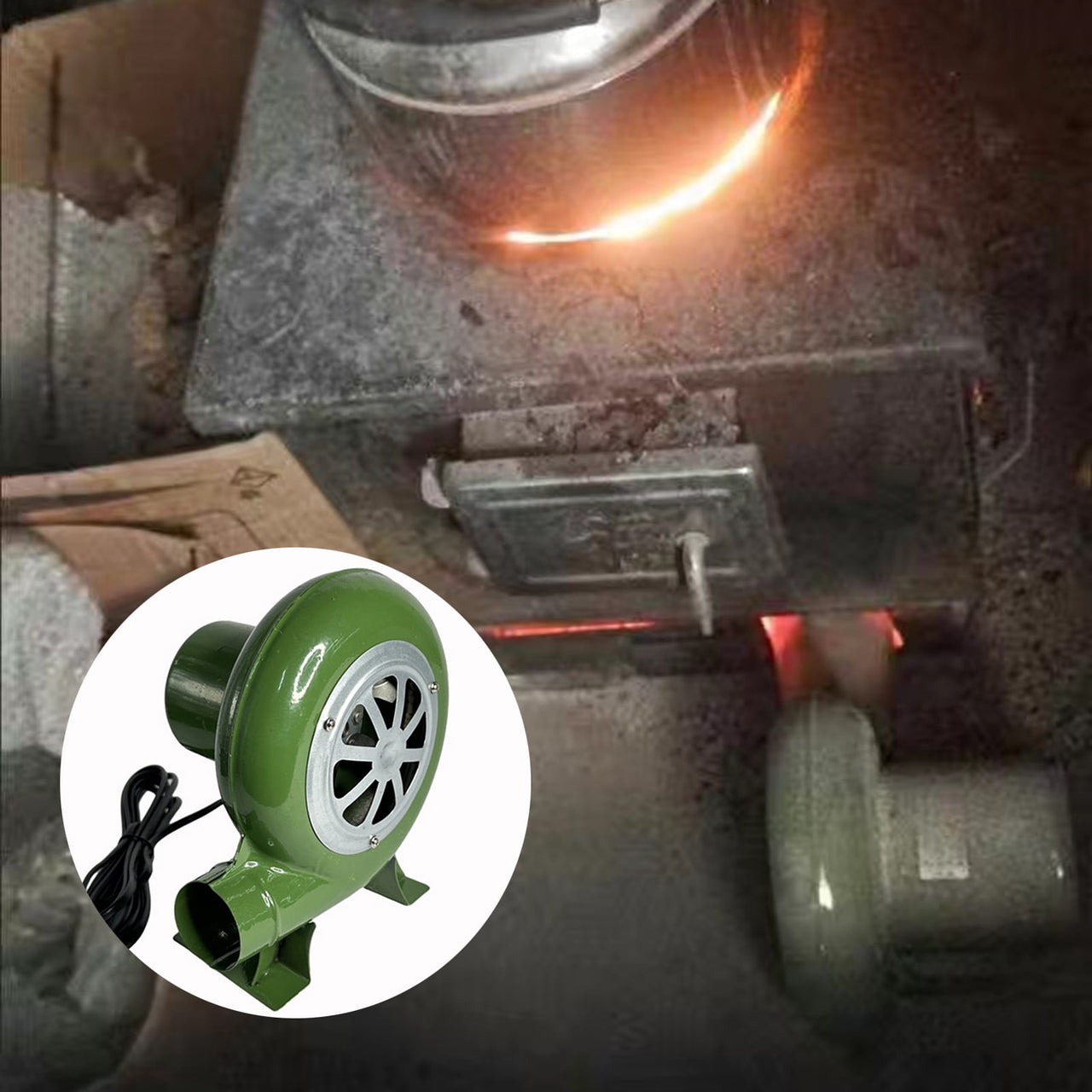 Electric Forges Blower for Blacksmiths Metalworking Ventilation Equipment Blacksmith Coal Forges Accessories Simple to Use