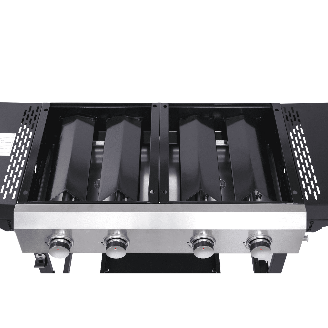 Urday 38,200 BTU 4-Burner Gas Grill and Griddle Station, Portable Propane BBQ Combo with 2 Folding Shelves & Hanging Basket, Versatile Outdoor Cooking Kitchen for Backyard
