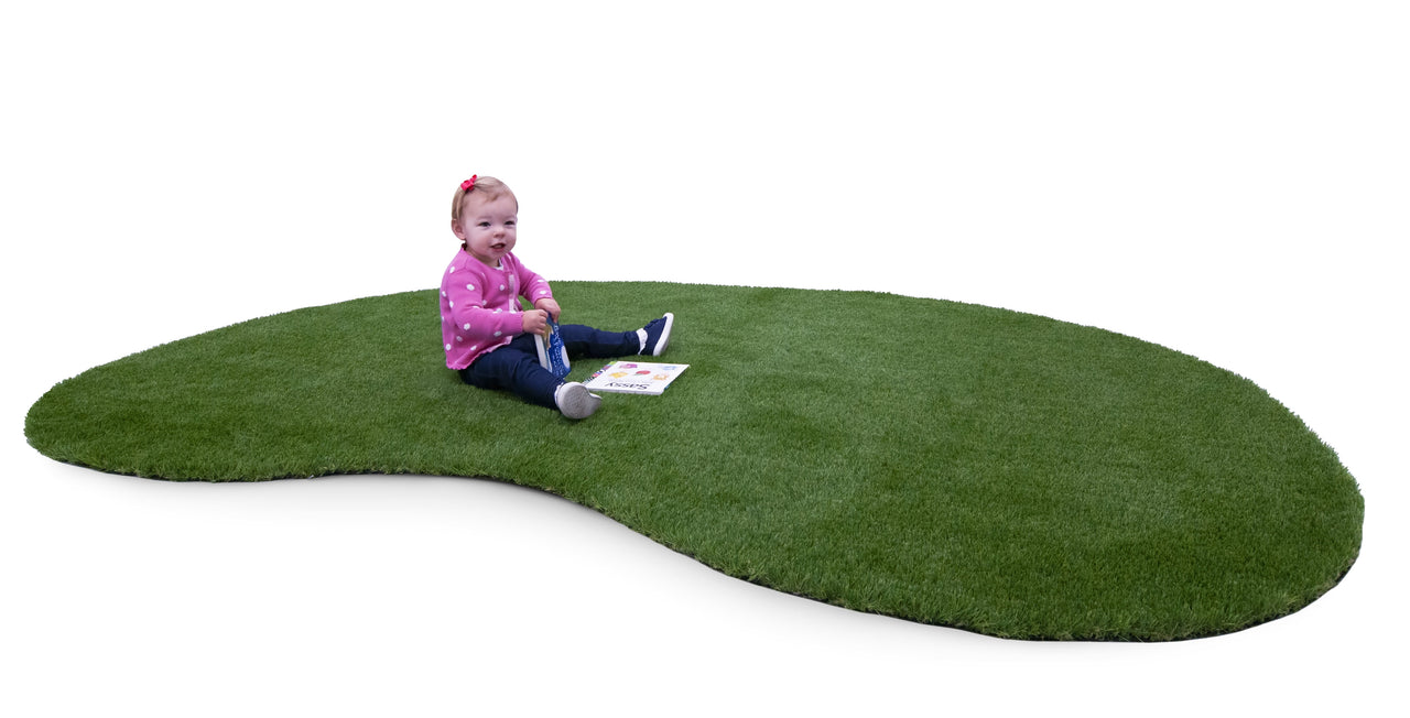 Home Floor Decorative Polyethylene Greenspace 6' X 9' Jellybean Area Rug - Green