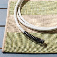 Safavieh Courtyard Ermintrude Striped Indoor/Outdoor Area Rug, Beige/Sage Green, 5'3