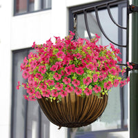 ZOELNIC 12 Bundles Artificial Fake Flowers Outdoors, Realistic UV Resistant Faux Plants with Silk Flowers for Outside Planters Window Box Front Porch Summer Decoration