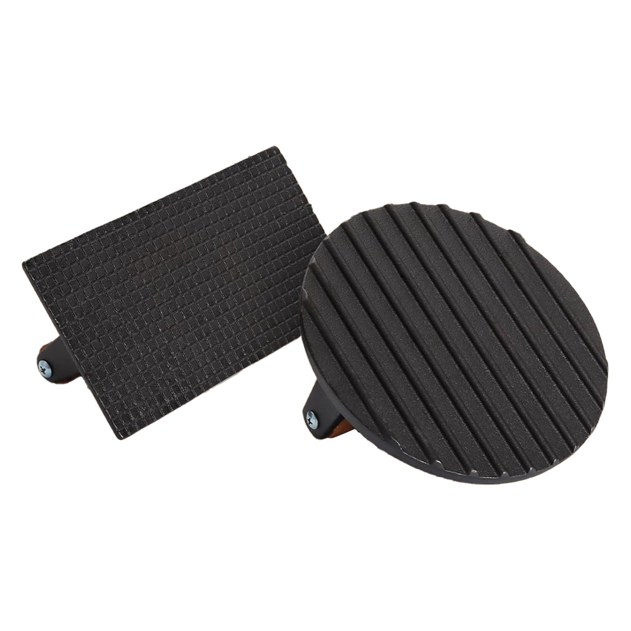 2Pcs Burger Press Heavy-Duty Cast Iron Smashed Meat Steak Weight Grill Griddle Press (7" Round & 8.2"X4.3" Rectangle) with Wood Handle for Camping Griddle