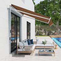 Outsunny 10'x8' Awning Door Canopy Back Outdoor Sun Rain Shade Shelter Cover