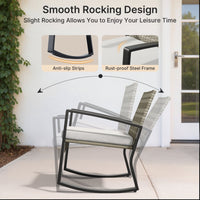 Lofka Patio Furniture Set, 4-Piece Outdoor Sectional Furniture Set with Coffee Table for Conversation & Dining, Gray Rattan