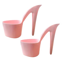 Gazechimp 2Pcs Flower Pot Bookshelf Decor Desktop Ornament Table Ornaments Lady Shoe Shape