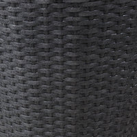 Sunnydaze Modern Assorted Round Black Polyrattan Indoor Planter with Liner 2-Count