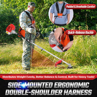 52cc 2-Cycle Weed Wacker Gas Powered, 3-in-1 Gas String Trimmer/Edger, 3T/40T
Brush Cutter 10