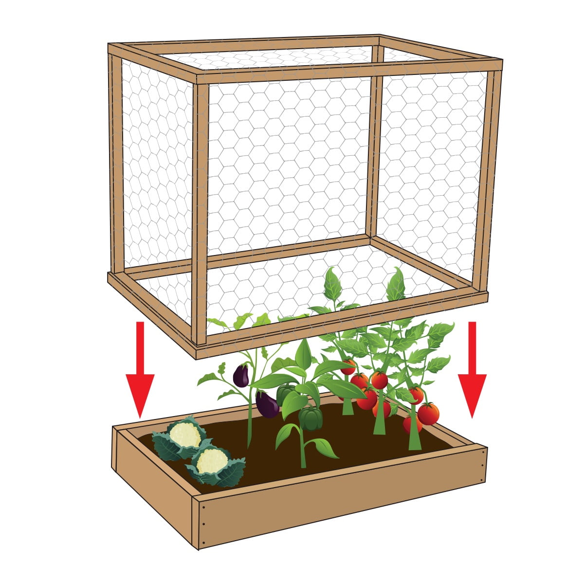 Garden Craft 24in H x 50ft L Gray Chicken Wire with 1in Openings