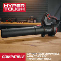 Open Box Hyper Tough 460 CFM 110 MPH 20V Brushless Cordless Leaf Blower with 20V Max 4.0Ah Battery and Charging Cable