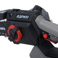 Cordless Chainsaw 6inch Chainsaw Brushless Electric Chainsaw For Logging And Tree Cutting Wood Processing, Garden Maintenance, Artistic Creation Outdoor Adventure 2PCS 21V 4000mah