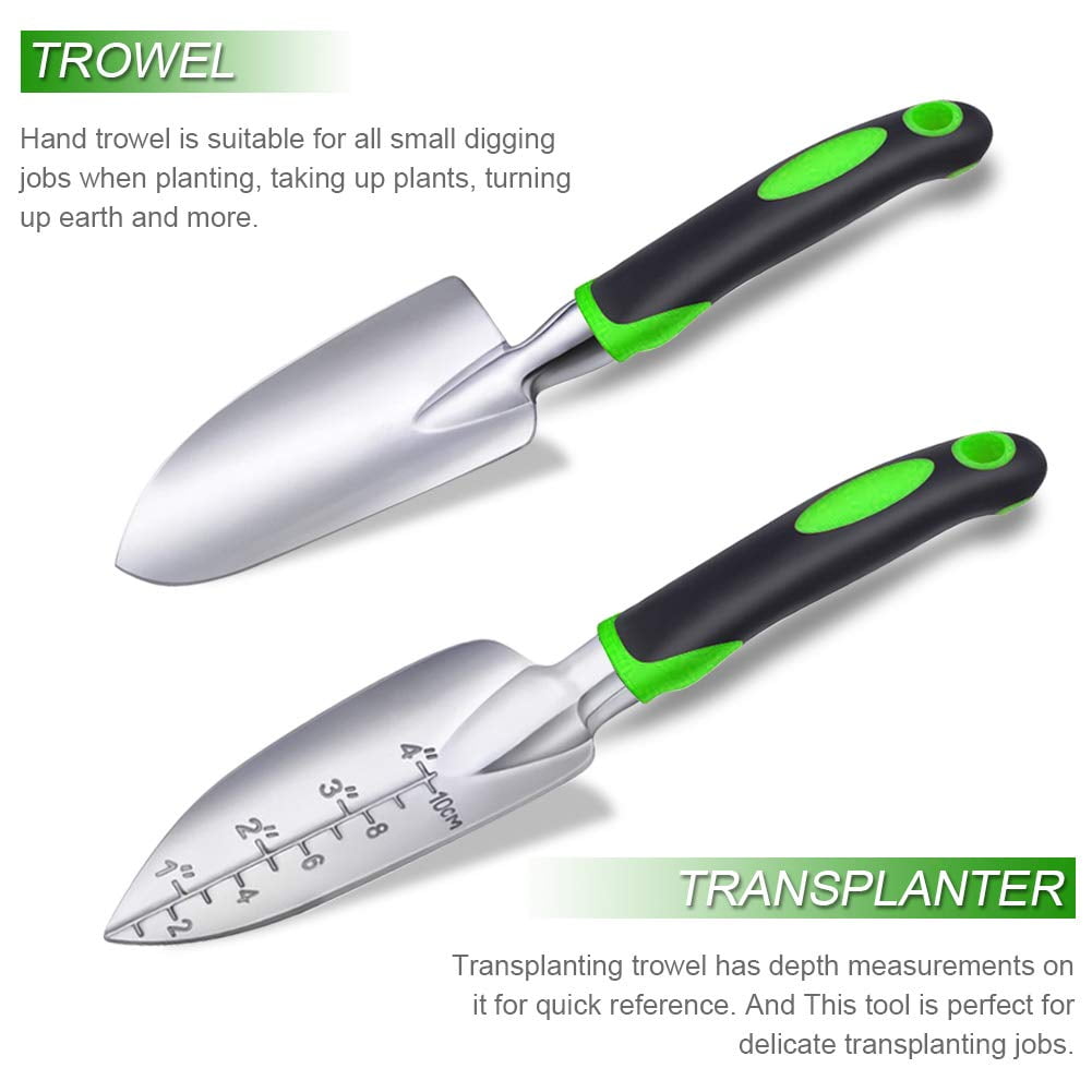 COCOBELA 111Pcs Garden Tools Set Succulent Tools Set, Heavy Duty Aluminum Manual Garden Kit Outdoor Gardening Gifts Tools for Men Women