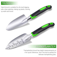COCOBELA 111Pcs Garden Tools Set Succulent Tools Set, Heavy Duty Aluminum Manual Garden Kit Outdoor Gardening Gifts Tools for Men Women