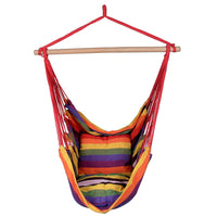 Ktaxon Chair Hanging Rope Swing Hammock Outdoor Porch Patio Yard Seat with Two Pillows