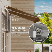 Outsunny 10'x8' Awning Door Canopy Back Outdoor Sun Rain Shade Shelter Cover