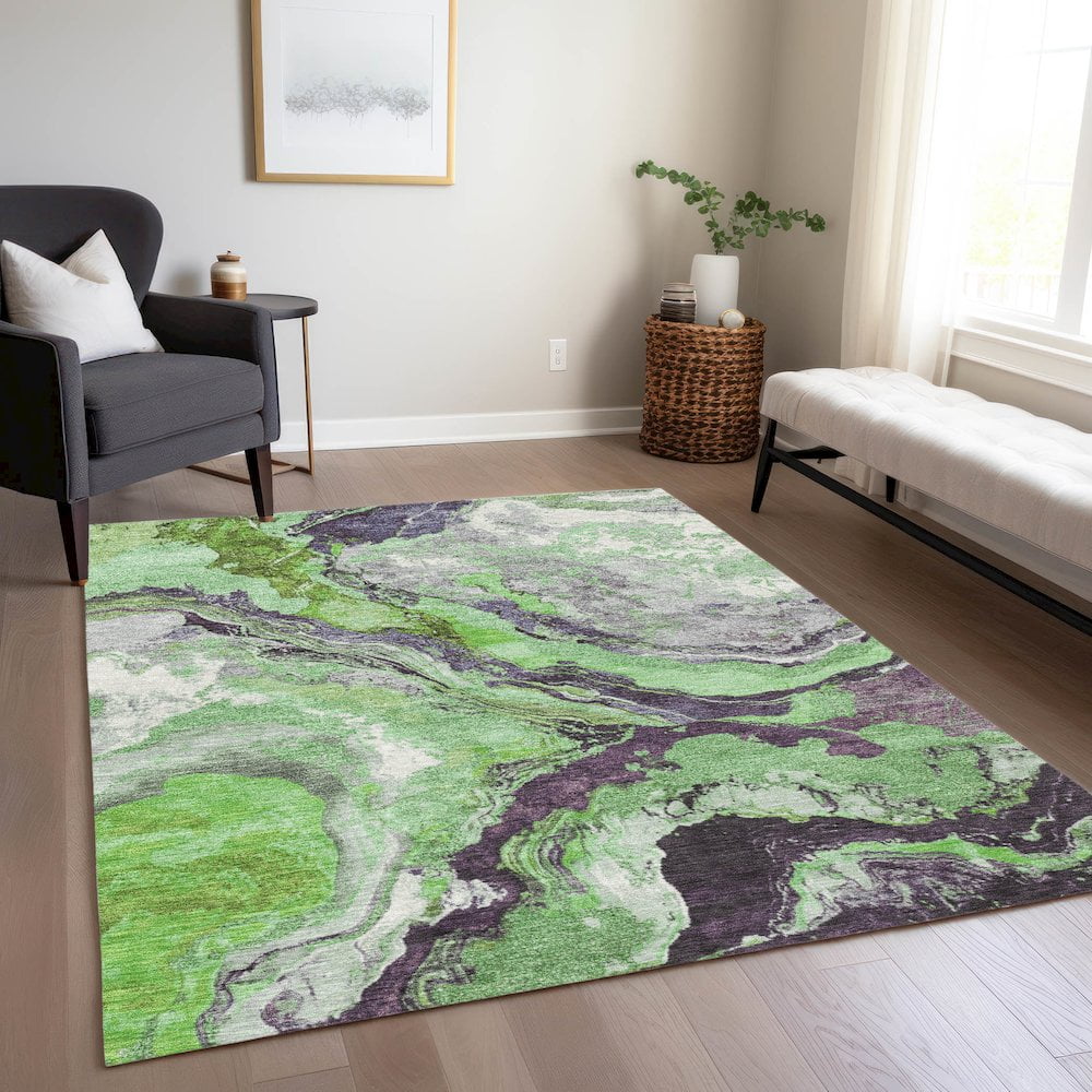 Dalyn Rugs Machine Washable Indoor/Outdoor Chantille Green 10' x 14' Rug