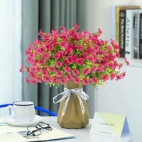 ZOELNIC 12 Bundles Artificial Fake Flowers Outdoors, Realistic UV Resistant Faux Plants with Silk Flowers for Outside Planters Window Box Front Porch Summer Decoration