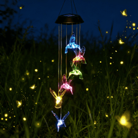 BSHAPPLUS® Wind Chimes, Solar Hummingbird Wind Chimes Waterproof Outdoor Lights Color Changing LED for Party Night Garden Birthday Gifts