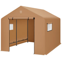 Best Choice Products 10x8ft Outdoor Fabric Storage Shed, Steel Frame, Dual Roll-Up Zipper Doors, Window - Black