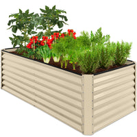 Best Choice Products 6x3x2ft Outdoor Metal Raised Garden Bed for Vegetables Flowers Herbs - Gray