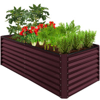 Best Choice Products 6x3x2ft Outdoor Metal Raised Garden Bed for Vegetables Flowers Herbs - Gray