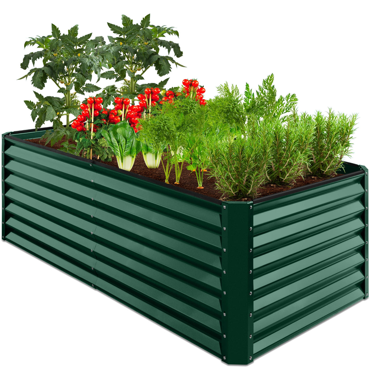 Best Choice Products 6x3x2ft Outdoor Metal Raised Garden Bed for Vegetables Flowers Herbs - Gray