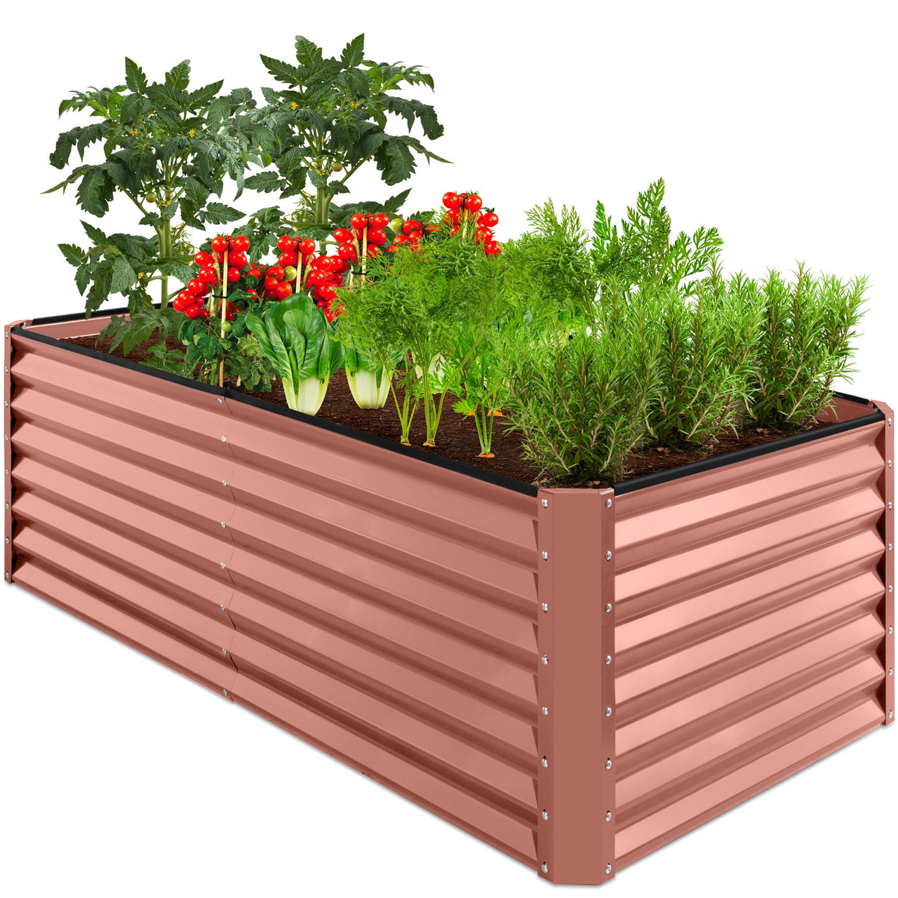 Best Choice Products 6x3x2ft Outdoor Metal Raised Garden Bed for Vegetables Flowers Herbs - Gray