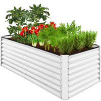 Best Choice Products 6x3x2ft Outdoor Metal Raised Garden Bed for Vegetables Flowers Herbs - Gray
