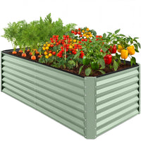 Best Choice Products 6x3x2ft Outdoor Metal Raised Garden Bed for Vegetables Flowers Herbs - Gray