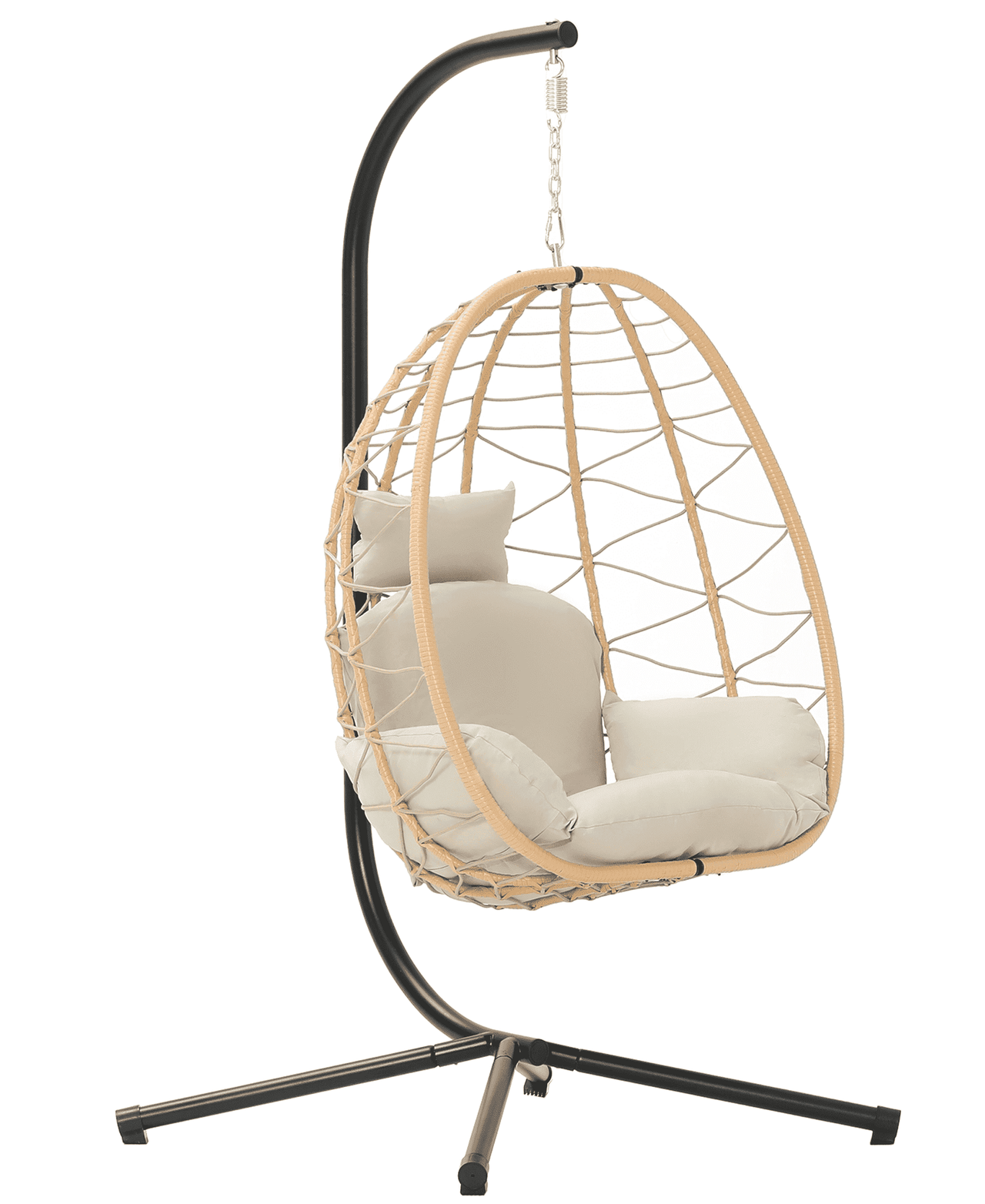 Egg Chair with Stand, Patio Wicker Bifanuo Hanging Chair, Hammock Swing Chair, 350LBS Capacity for Bedroom, Balcony, Garden