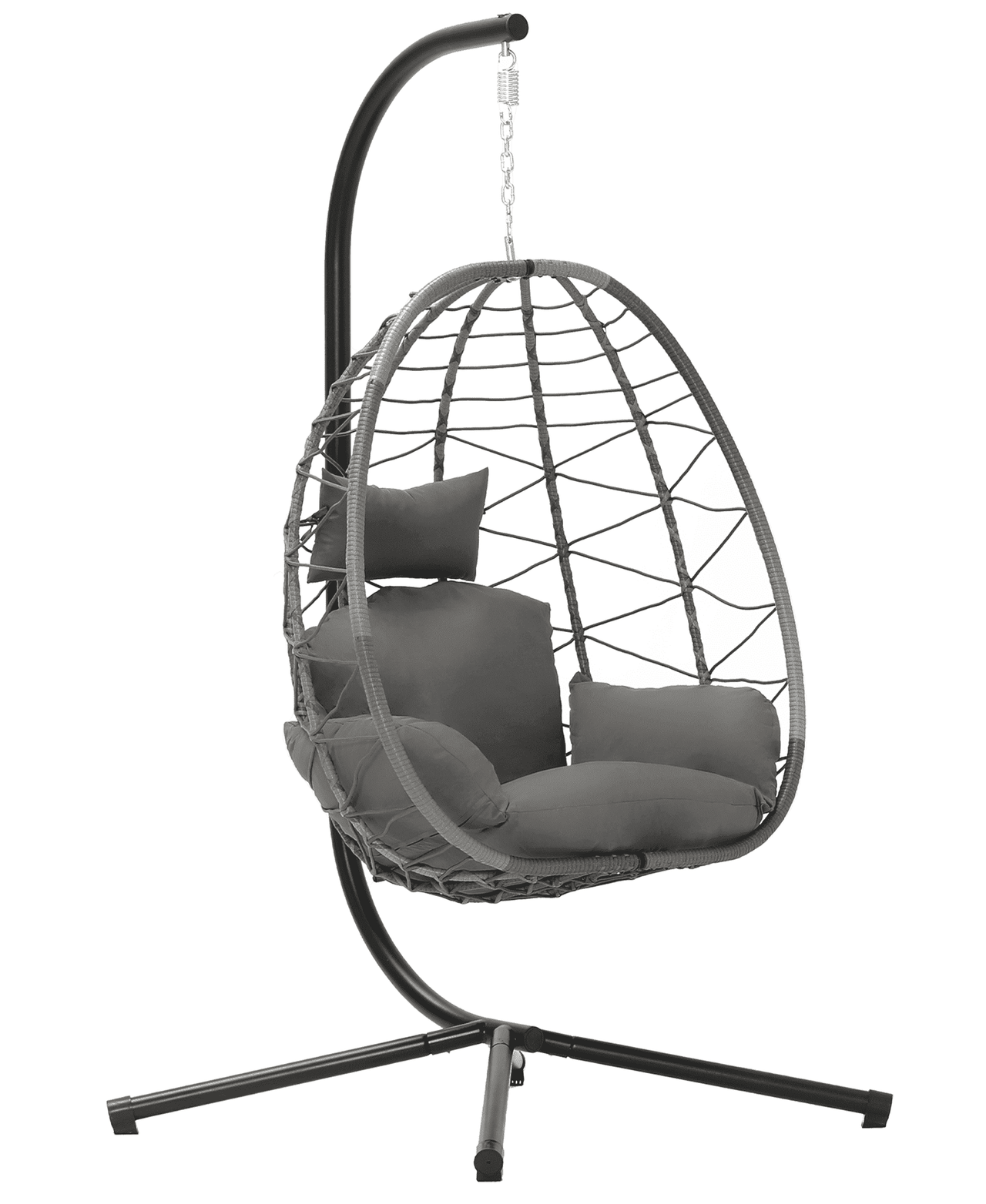 Egg Chair with Stand, Patio Wicker Bifanuo Hanging Chair, Hammock Swing Chair, 350LBS Capacity for Bedroom, Balcony, Garden