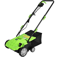 Costway 13” 12A Corded Electric Self-Propelled Walk-Behind Lawn Dethatcher, 40L Collection Bag