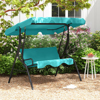 Costway 3 Seats Patio Backyard Canopy Steel Frame Swing Glider Hammock Cushioned