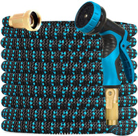 Cyclone Sound 150ft Water Hose - Upgraded Leakproof Lightweight No-Kink Garden Hose, Flexible Expanding Water Hose with Triple Layered Latex Core, Bag and Holder
