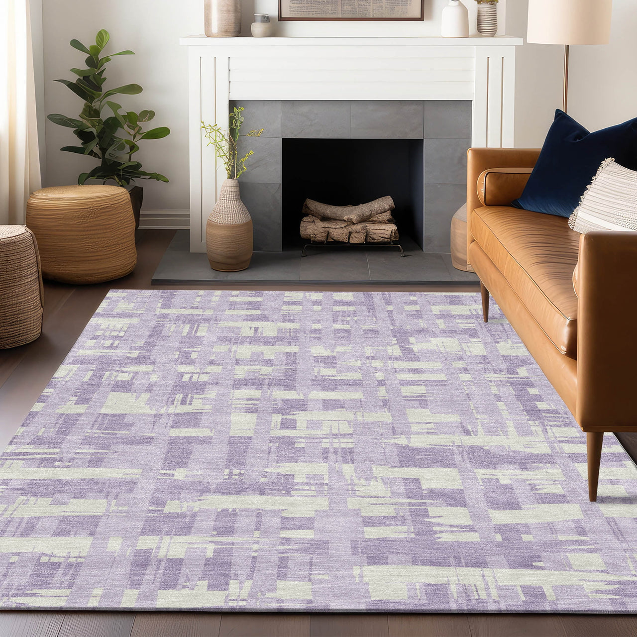 Addison Rugs Chantille Indoor/Outdoor Transitional Stripes Black Machine Washable Rectangle Rug, 10' x 14'