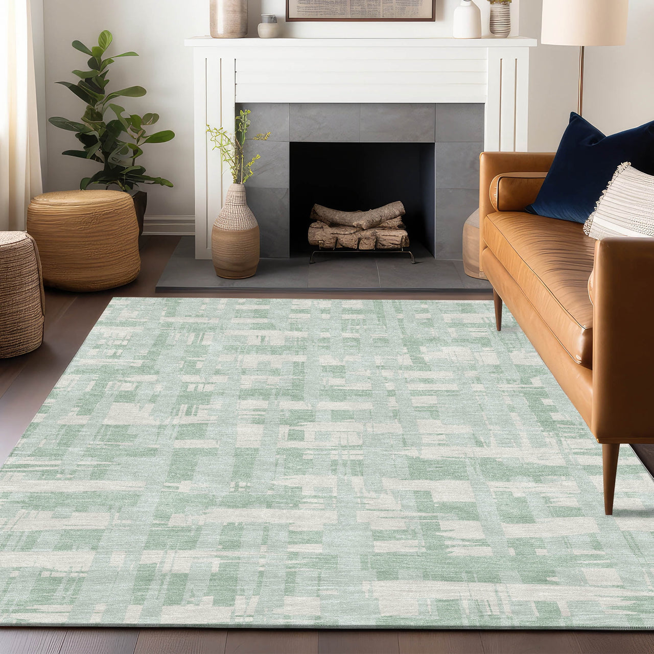 Addison Rugs Chantille Indoor/Outdoor Transitional Stripes Black Machine Washable Rectangle Rug, 10' x 14'