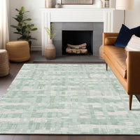 Addison Rugs Chantille Indoor/Outdoor Transitional Stripes Black Machine Washable Rectangle Rug, 10' x 14'