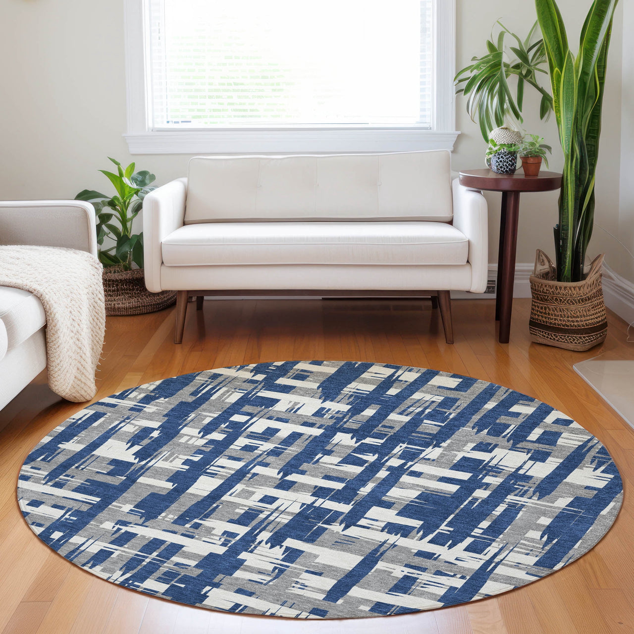 Addison Rugs Chantille Indoor/Outdoor Transitional Stripes Black Machine Washable Rectangle Rug, 10' x 14'
