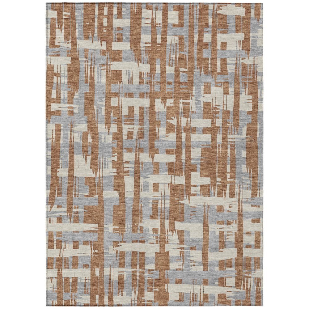 Addison Rugs Chantille Indoor/Outdoor Transitional Stripes Black Machine Washable Rectangle Rug, 10' x 14'